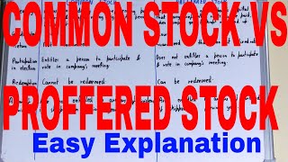 Common Stock vs Preferred StockDifference between common stock and preferred stock [upl. by Karil]