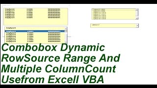 Create Combobox Rowsource In Dynamic Range And Multiple Column Excell VBA [upl. by Fatimah803]