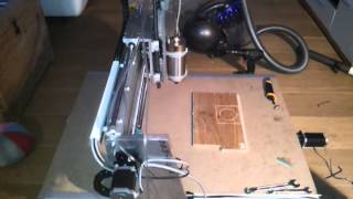 cnc DIY router 2500 mmmin first test cnc Eigenbau Fräse erster Testlauf [upl. by Perice]