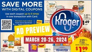 Kroger Ad Preview for 320326  5x Digital Coupon Sale BOGO Sale Weekly Digitals amp MORE [upl. by Ecinna]