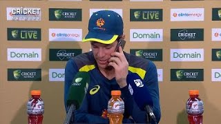 Paine answers journalists phone during press conference [upl. by Zea]