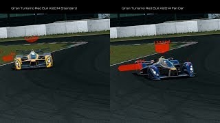 Gran Turismo Red Bull X2014 Std amp Fan Car Comparison Movie [upl. by Tamanaha]