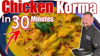 INDIAN RESTAURANT CHICKEN KORMA for 4 In 30 Minutes [upl. by Hopkins]