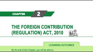 FCRA Revision for SPOM foreign contribution regulation act 2010 [upl. by Hauger285]