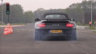 Porsche 997 Turbo S Launch Control and Dragrace [upl. by Ethbin510]