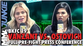 BKFC 19 Paige VanZant vs Rachael Ostovich Prefight press conference [upl. by Helfant416]