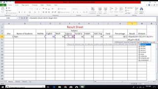 Result Sheet in Excel Excel Students ResultStudents Result sheetSchool ResultResult [upl. by Etat483]