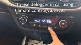 How to remove fog from windshield in car  Defogger in climate control auto ac Hyundai Exter 2024 [upl. by Oni]