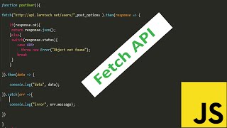 JavaScript Fetch API tutorial  JavaScript fetch JSON data from API [upl. by Acsisnarf]