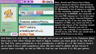 How to get a Legitimate Shiny Jirachi in Pokemon Emerald Transferrable to Bank [upl. by Felicdad]