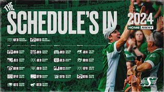 2024 Saskatchewan Roughriders Season Schedule [upl. by Aihsenod]