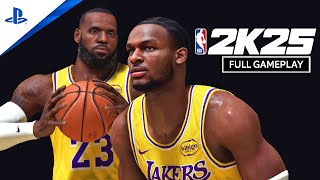 NBA 2K25 PS5 GAMEPLAY  LeBron x Bronny NBA Debut Lakers vs Nuggets 4K Ray Tracing Concept [upl. by Leugimesoj]