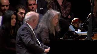 Barenboim amp Argerich  Mozart Sonata for Two Pianos K448 [upl. by Iphagenia586]