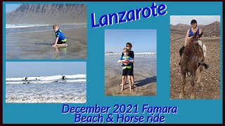 Surfing at Famara Beach amp Horse ride in Lanzarote [upl. by Ami]