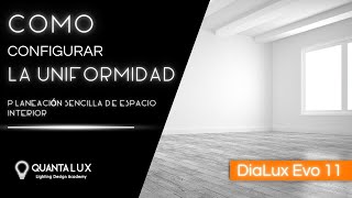 Como modificar la uniformidad en Dialux Evo 11 o Dx [upl. by Cyrilla]