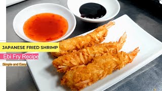 Deep fried Breaded Nobashi II Japanese Fried Shrimp II Ebi Fry Recipe [upl. by Winsor]