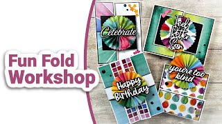 Fun Fold Card Workshop  Using The Full of Life DSP From Stampin Up [upl. by Atinar123]