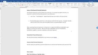 Financial Ratio Analysis Part 1 [upl. by Ahsimal]