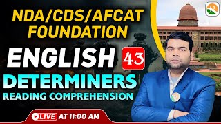 Determiners3 for NDA  NDA online Classes  NDACDS English Class 2024  NDA Syllabus  RS SIR [upl. by Aita]