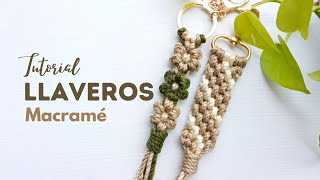 DIY LLAVEROS en MACRAMÉ  DIY Macrame Keychain Tutorial [upl. by Holle]