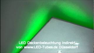 Indirekte Deckenbeleuchtung Wohnzimmer mit LED Stripes Wohnraumgestaltung [upl. by Leahcim]