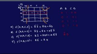 Karnaugh Map to SOP Expression Example Problem [upl. by Varien]