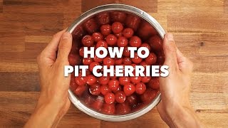 3 Easy Ways How to Pit Cherries [upl. by Tanitansy808]