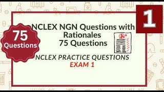 Nursing NCLEX Review Nursing Questions and Answers 75 NCLEX Prep Questions Test 1 [upl. by Llain]