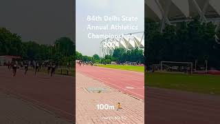 Mens 100m 84th Delhi State Annual Athletics Championships2024 shorts army 100m delhistate 🏃 [upl. by Akimed]