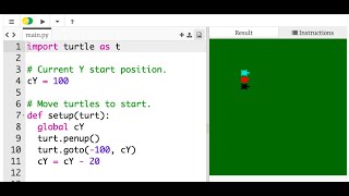 Python tutorial turtle racing video 1 [upl. by Eisle231]