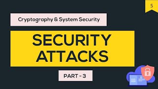 CSS 5 PART3 Security Attacks Modification Masquerading Replaying Repudiation DOS attack [upl. by Relyk]