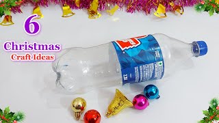 6 Easy Economical Christmas Decoration ideas with Plastic Bottle  DIY Christmas craft idea🎄198 [upl. by Schinica]