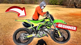 Hes A BEGINNER And Bought The WRONG DIRT BIKE  KX 125 [upl. by Ulita]