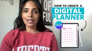 Canva Tutorial Easy Digital Planner with Hyperlinked Tabs [upl. by Ahmar]