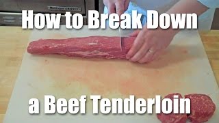 How To Butcher A Beef Tenderloin [upl. by Kcirde]