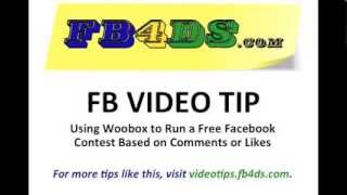 Selecting a Facebook Contest Winner Using Woobox [upl. by Anilatac]