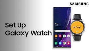 Set up the Galaxy Watch3 with a Samsung phone using the Galaxy Wearable app  Samsung US [upl. by Doelling669]