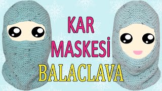 KAR MASKESİ BALACLAVA ÖRGÜ MODELİ altyazılı [upl. by Dicks]