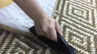 Blind Stitching a Rug  Finished vs Unfinished Corners [upl. by Leahplar232]