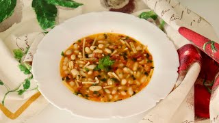 Mediterranean Cannellini Beans and Pasta Soup [upl. by Yankee]