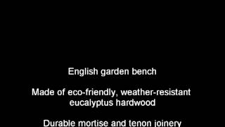 Lutyens Eucalyptus English Garden Bench  Green [upl. by Niatsirhc469]