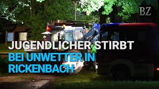 Jugendlicher stirbt bei Unwetter in Rickenbach bei Waldshut [upl. by Yentruoc]