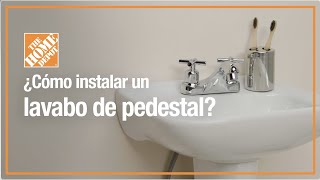 Cómo instalar un lavabo de baño con pedestal  Paso a paso [upl. by Swartz]