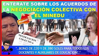 😱🔴LO ULTIMO 👉ENTÉRATE SOBRE LOS ACUERDOS DE LA NEGOCIACIÓN COLECTIVA CON EL MINEDU [upl. by Hey837]