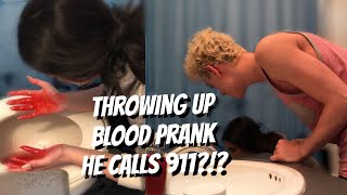 COUGHING UP BLOOD PRANK ON BROTHER He calls 911 extreme [upl. by Diarmit]