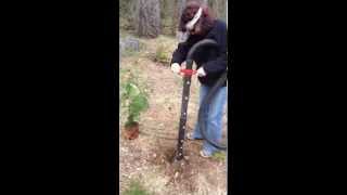 post hole digger using shop vacuum [upl. by Nnaeoj]