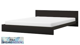 MALM IKEA Bed frame blackbrownLuröy Review [upl. by Aciretehs]