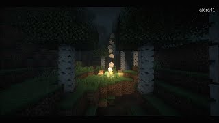 The warmth around the fire  slowed C418 music amp rain [upl. by Nawad]