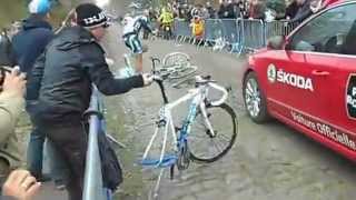 Paris Roubaix 2012 Arenberg crash [upl. by Ramej29]