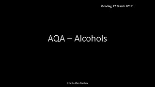 AQA 35 Alcohols REVISION [upl. by Akimaj]